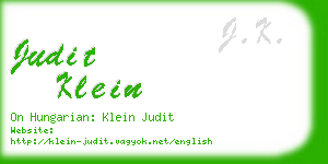 judit klein business card